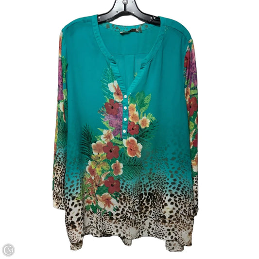 Top Long Sleeve By Soft Surroundings In Multi-colored, Size: 1x