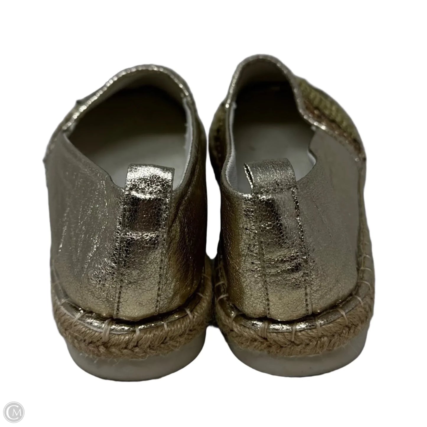Metallic Espadrille Shoes Flats By Patrizia By Spring Step In Gold, Size: 8.5 (39)