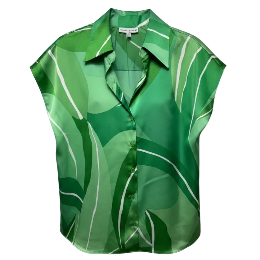 Top Sleeveless By Maison d’Amelie In Green, Size: M