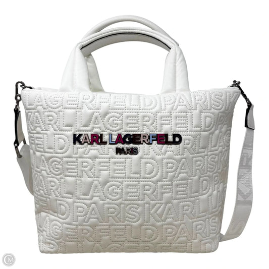 Voyage Tote Designer By Karl Lagerfeld, Size: Medium