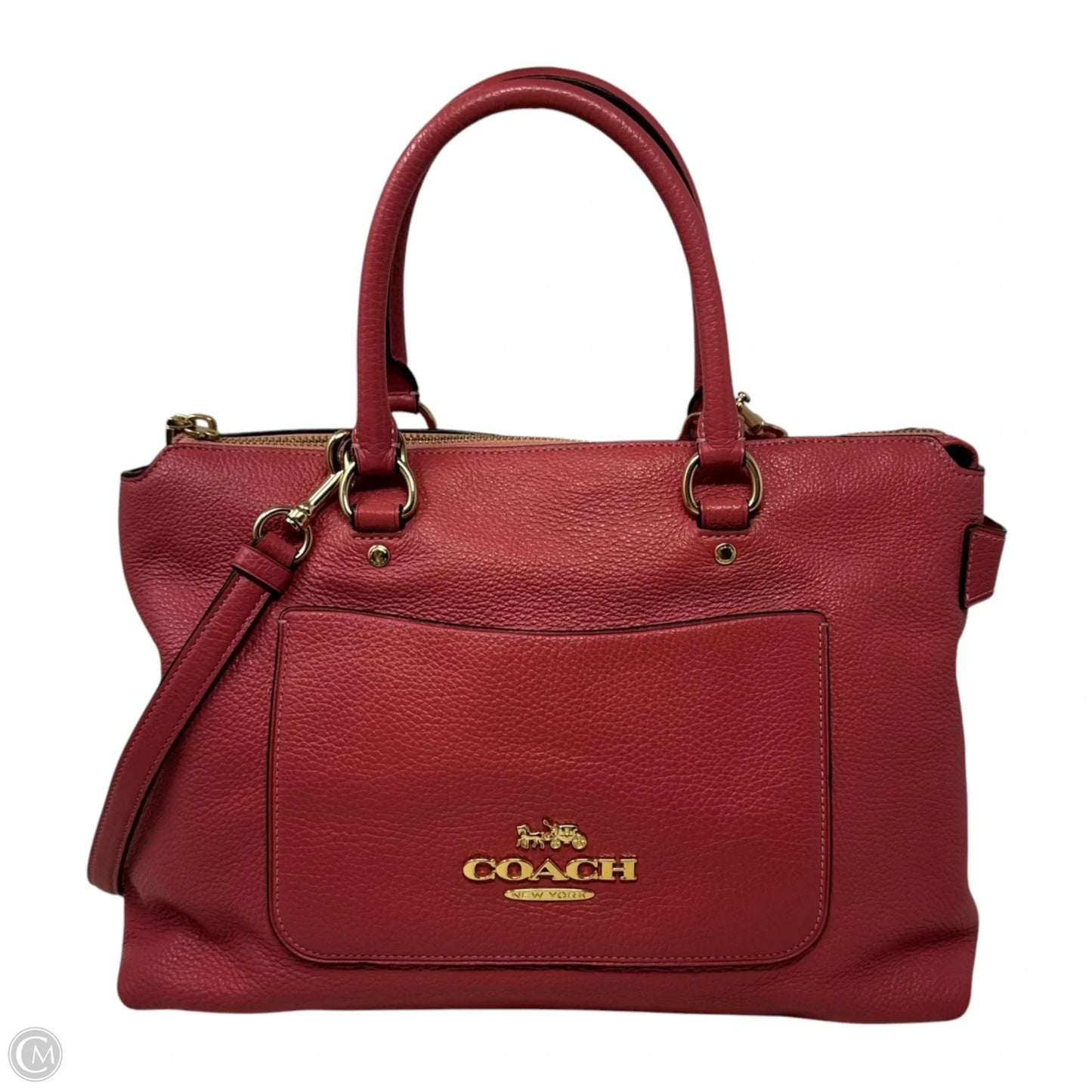 Emma Satchel Handbag Designer By Coach, Size: Medium