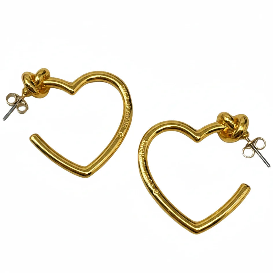 Knotted Heart Hoop Earrings By Michael By Michael Kors