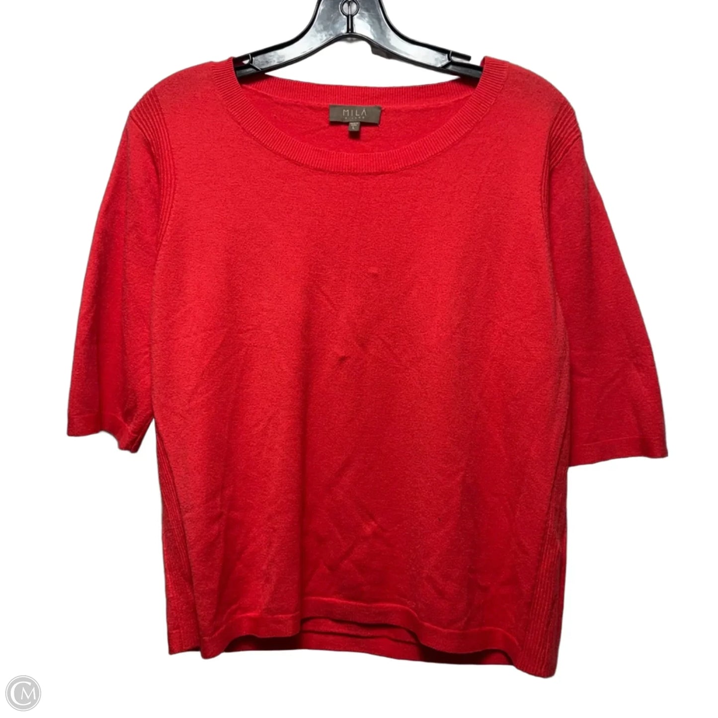 Sweater By Mila Milano In Coral, Size: L