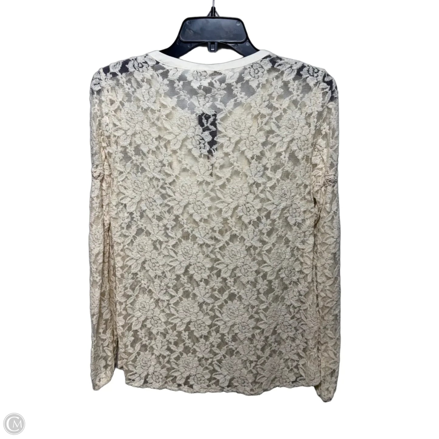 Top Long Sleeve By Miss Me In Cream, Size: S