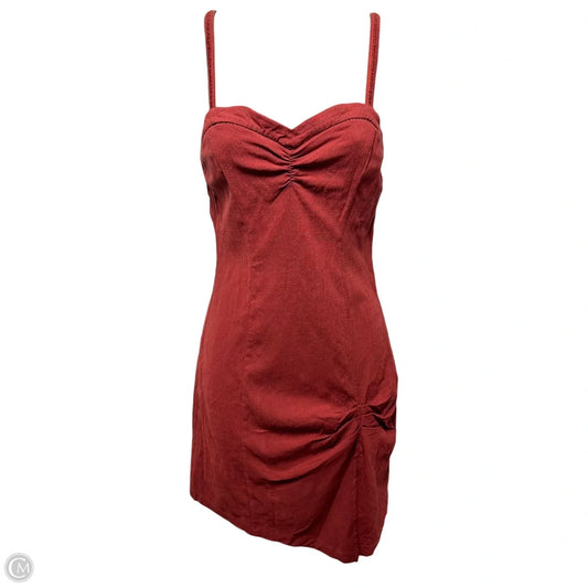 Monroe Asymmetrical Mini Dress By Free People Intimately In Red, Size: Xs