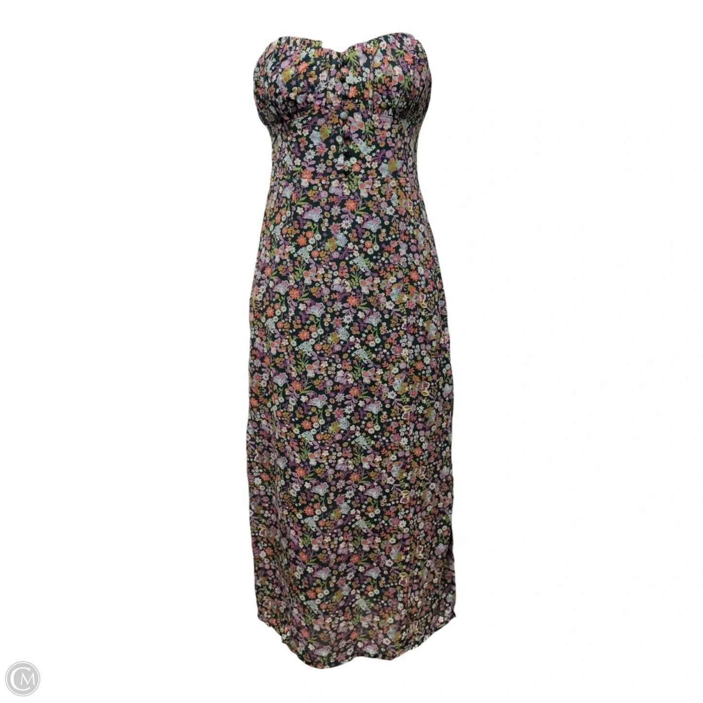 Strapless Dress Casual Midi By Free People In Floral Print, Size: 0