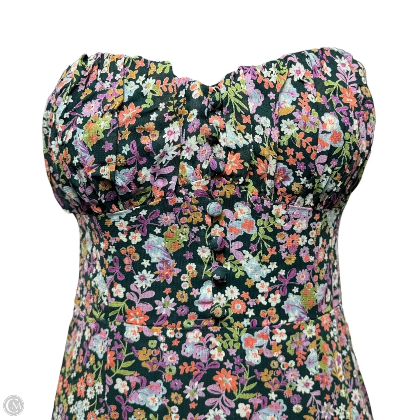 Strapless Dress Casual Midi By Free People In Floral Print, Size: 0