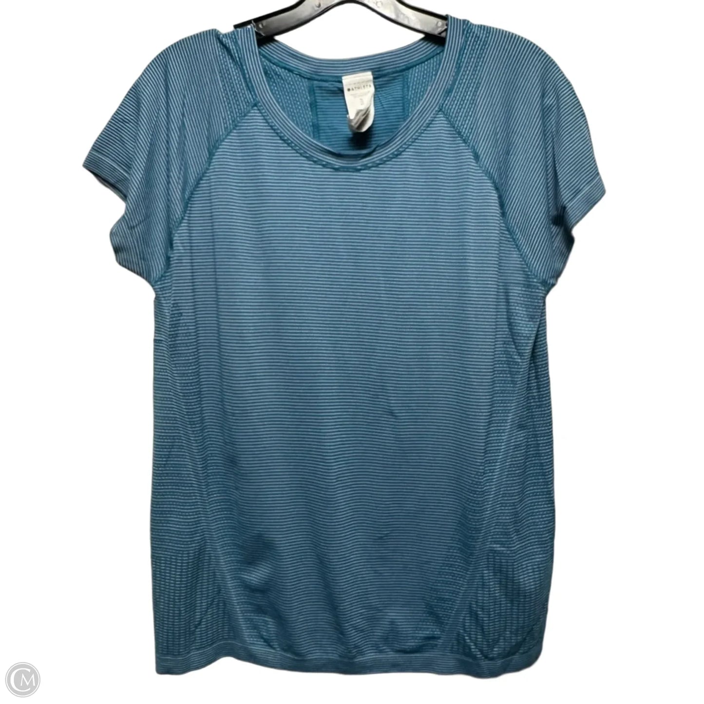 Athletic Top Short Sleeve By Athleta In Striped Pattern, Size: Xl