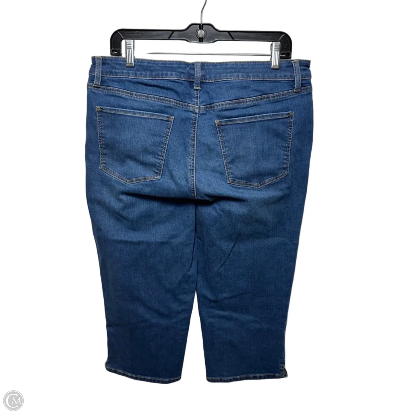 Jeans Flawless Pedal Pusher Cropped By Talbots In Blue Denim, Size: 12