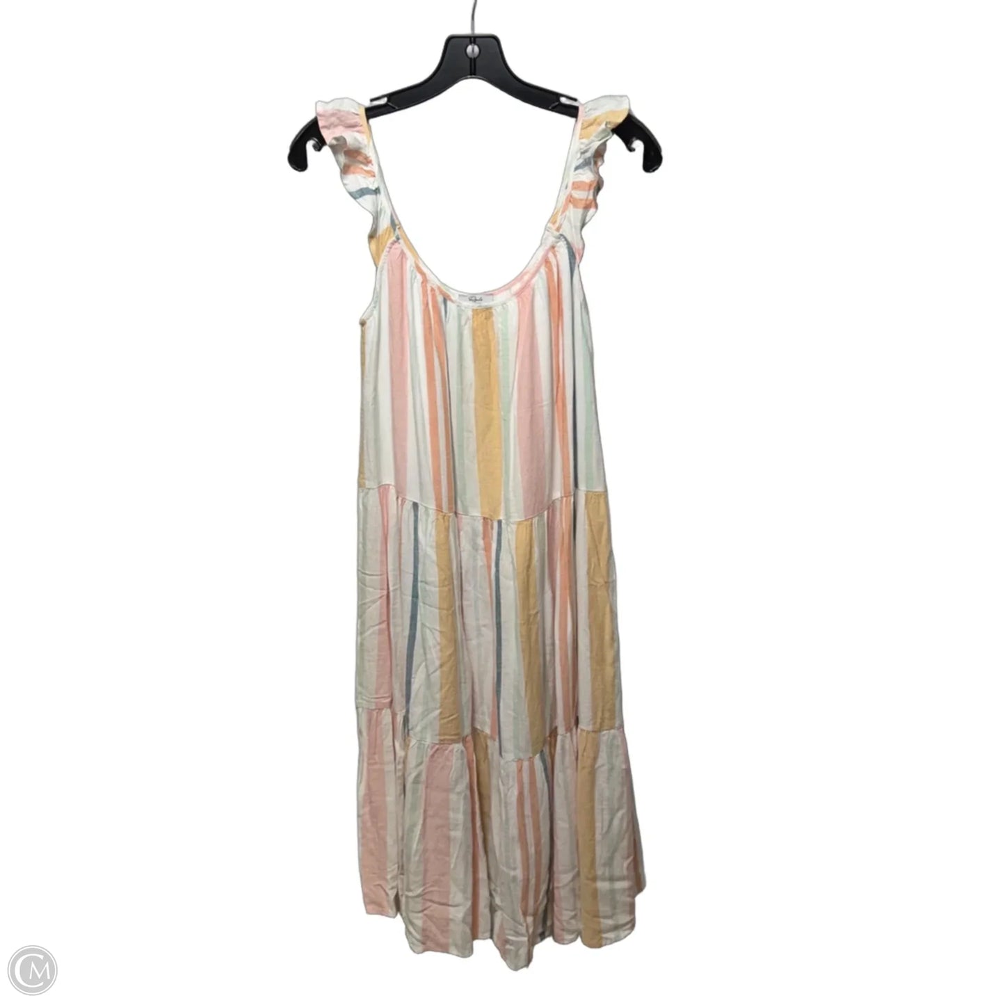 Capri Ruffle Sleeve Midi Dress By Rails In Striped Pattern, Size: S