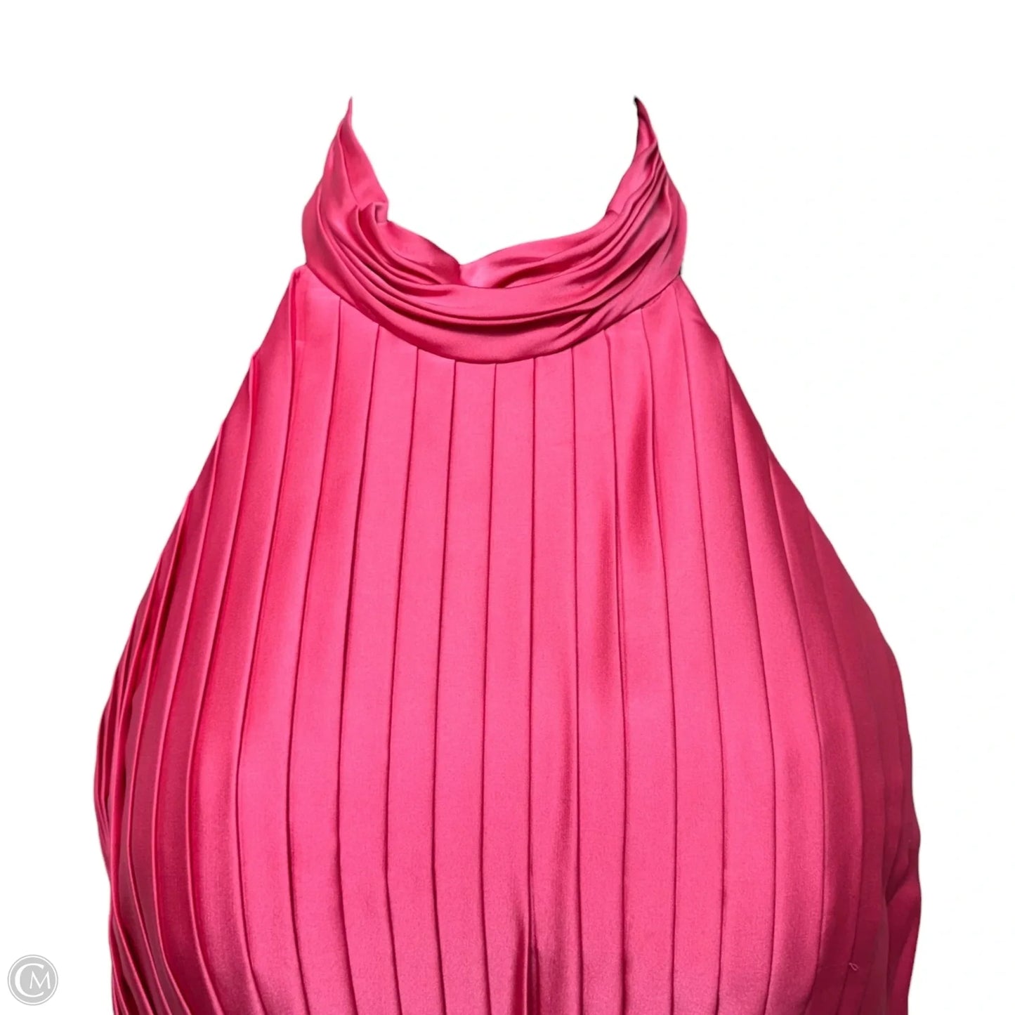Pleated Halter Neck Mini Dress By IEENA For  Mac Duggal In Pink, Size: 4