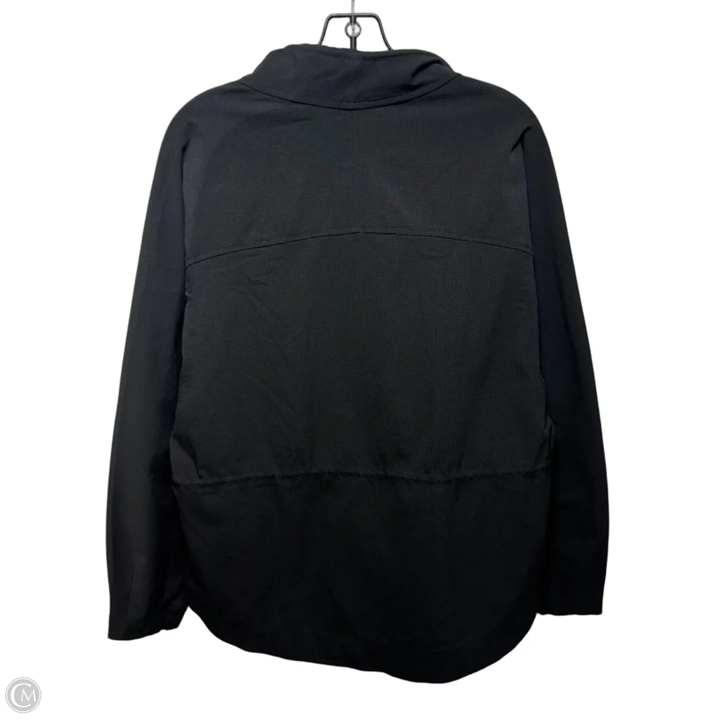 Athletic Top Long Sleeve Collar By Lululemon In Black, Size: 8