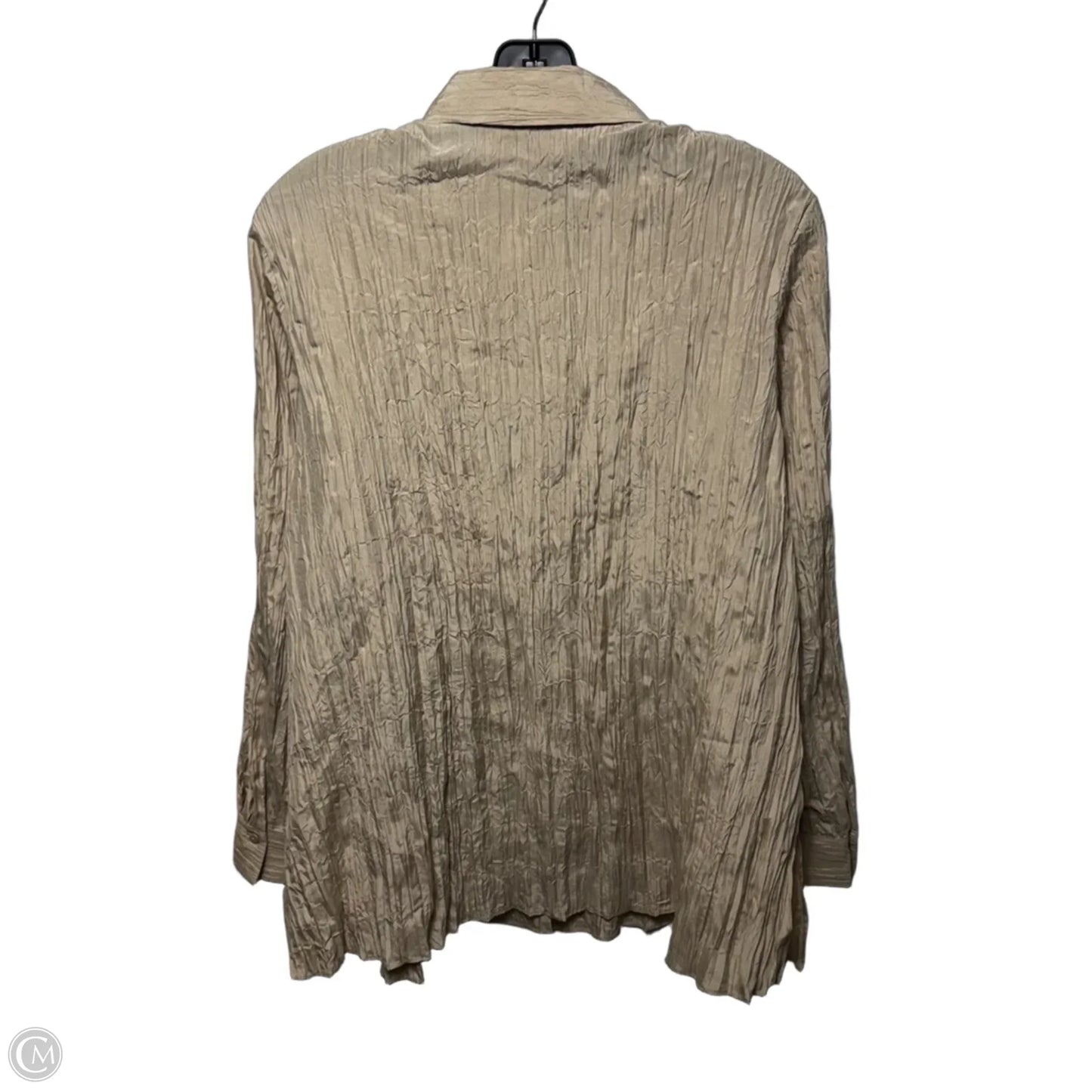 Silk Top Long Sleeve By Eileen Fisher In Beige, Size: Xxs