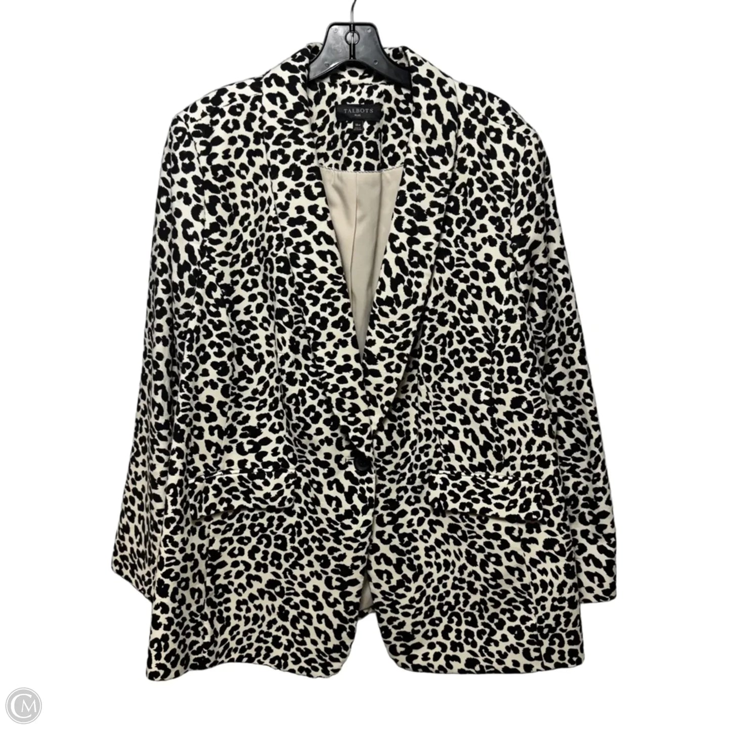 Blazer By Talbots In Animal Print, Size: 18