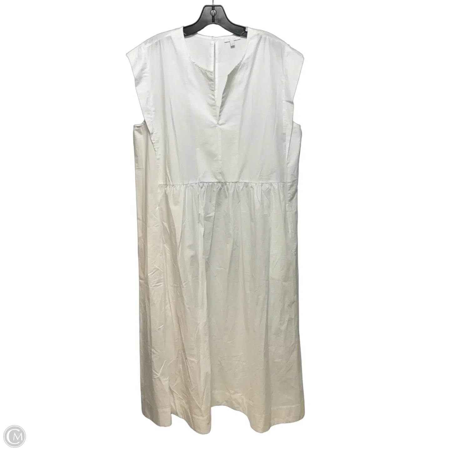 Long Bib Dress By Calme by Johnny Was In White, Size: XL