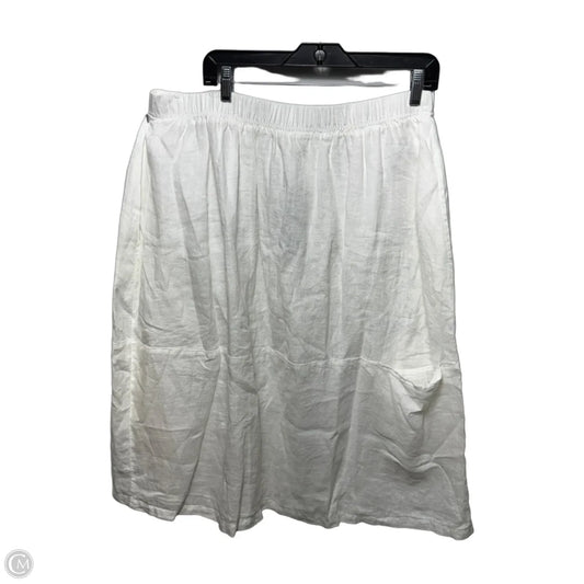 Skirt Midi By Eileen Fisher In Cream, Size: Xl