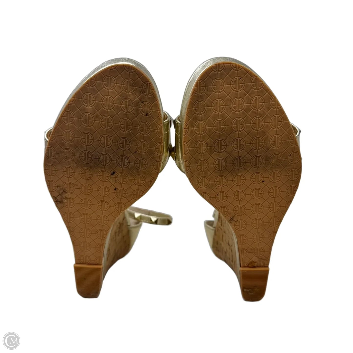 Studded Cork Wedge Sandals Designer By Lilly Pulitzer In Gold, Size: 7.5