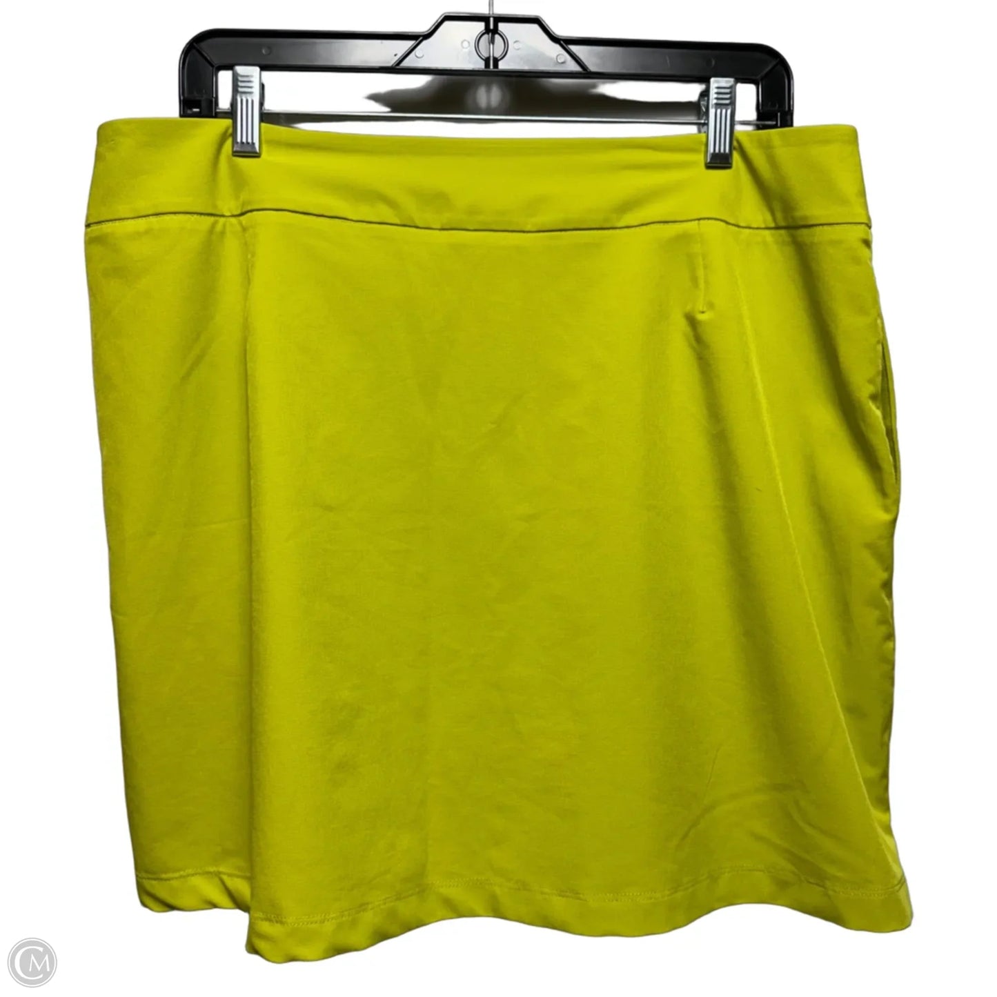Athletic Skort By Greg Norman In Chartreuse, Size: L