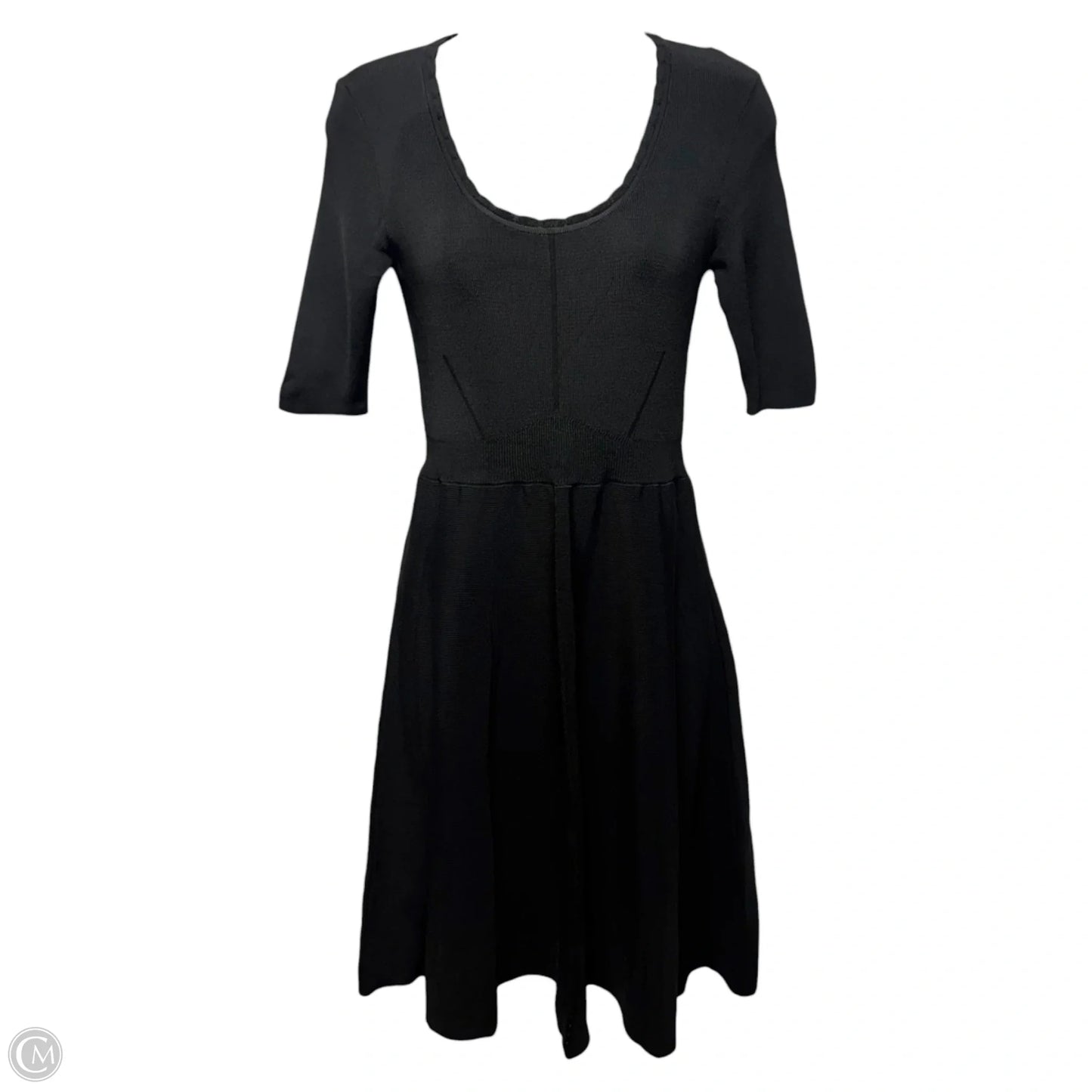 Viscose Knit Dress Casual Short By Emporio Armani In Black, Size: 4 (40)