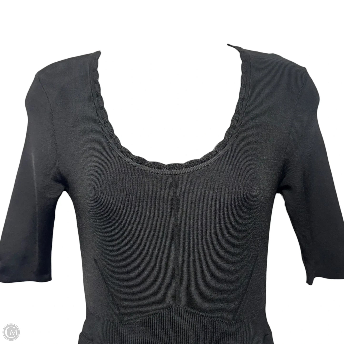 Viscose Knit Dress Casual Short By Emporio Armani In Black, Size: 4 (40)