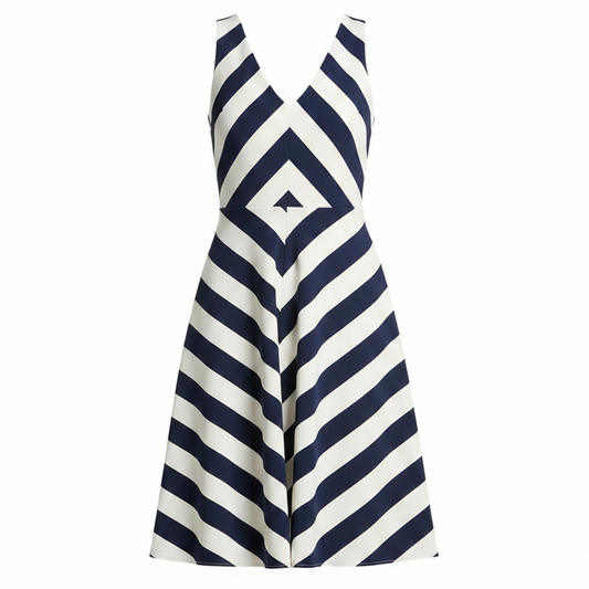 Mary Skater Dress By Cooper & Ella In Striped Pattern, Size: S