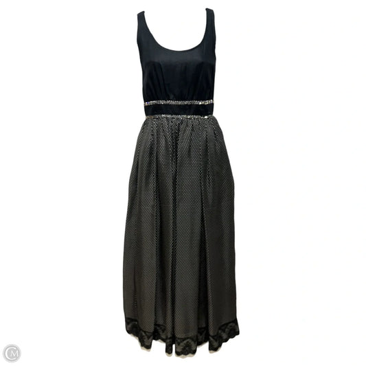 Vintage Maxi Dress Designer by Miss O by By Oscar De La Renta In Black & White, Size: S (estimated)