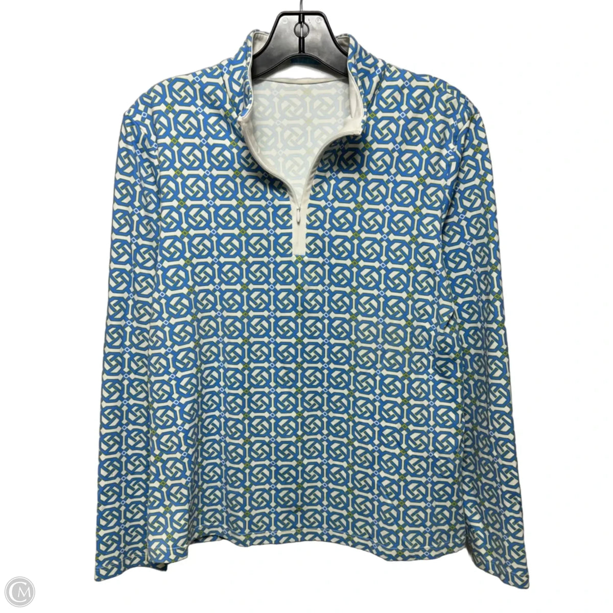 Top Long Sleeve By J Mclaughlin In Geometric Pattern, Size: M (estimated)