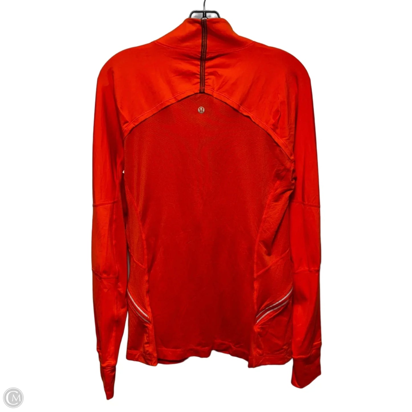 Athletic Top Long Sleeve Collar By Lululemon In Orange, Size: M (estimated)