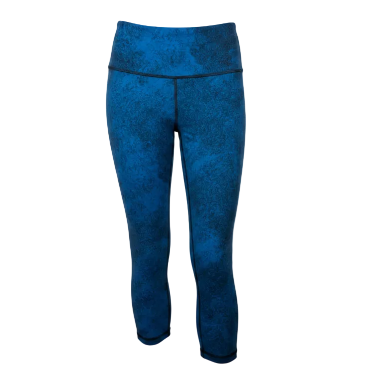 Athletic Leggings By Lululemon In Black & Blue, Size: 10
