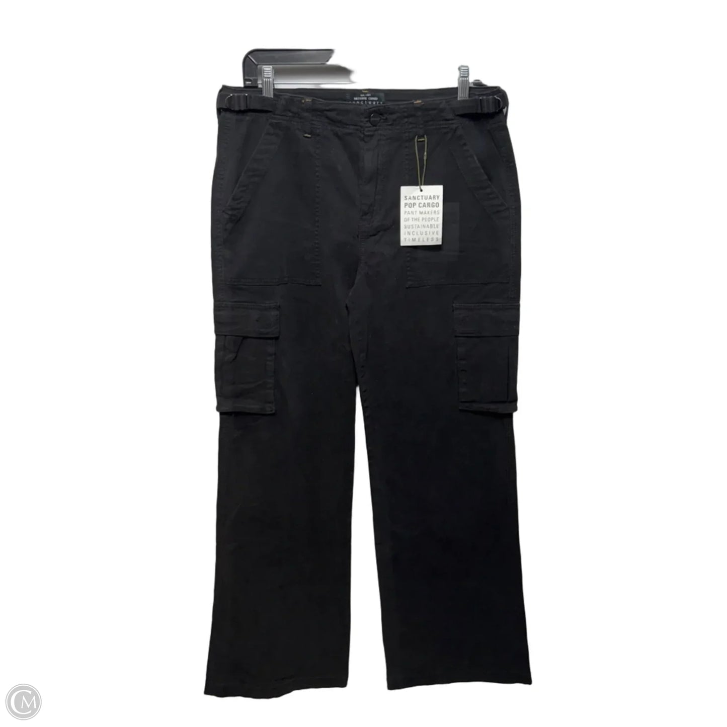 Reissue Wide Leg Cargo Pants By Sanctuary In Black, Size: M