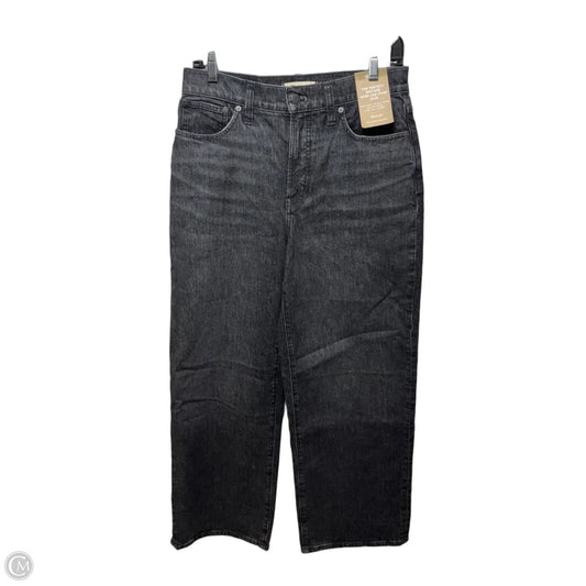 The Perfect Vintage Wide Leg Crop Jean By Madewell In Black Denim, Size: 6/28