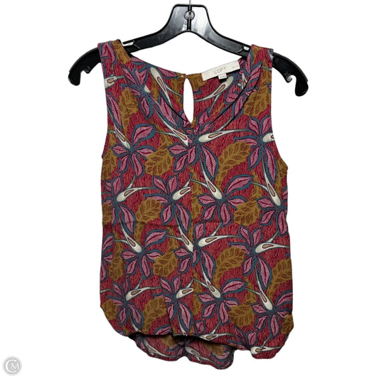 Top Sleeveless By Loft In Multi-colored, Size: Sp