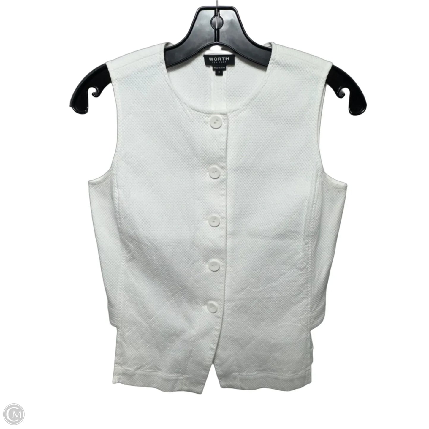 Top Sleeveless By Worth Ny In White, Size: 2