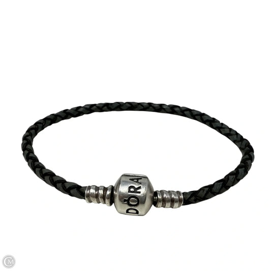 Moments Sterling Silver & Leather Bracelet By Pandora
