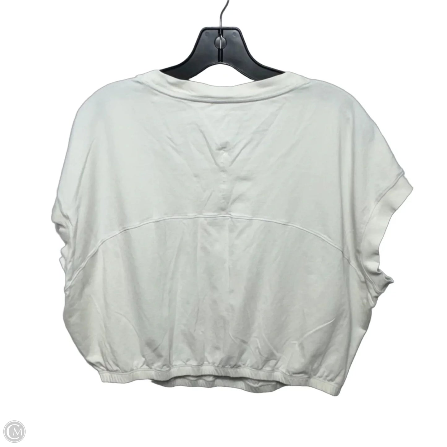 Wide-Sleeve Gathered Hem T-Shirt By Lululemon In Cream, Size: M/L ESTIMATED