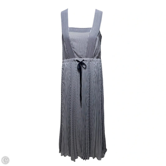 Darcy Striped Dress By Maeve In Blue Motif Striped Pattern, Size: 14