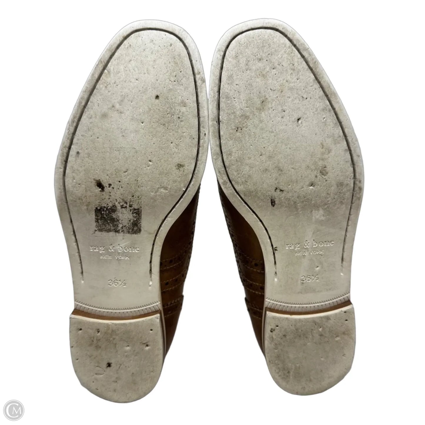 Brogue Slip On Shoes Flats By Rag And Bone In Tan, Size: 6.5 (36.5)