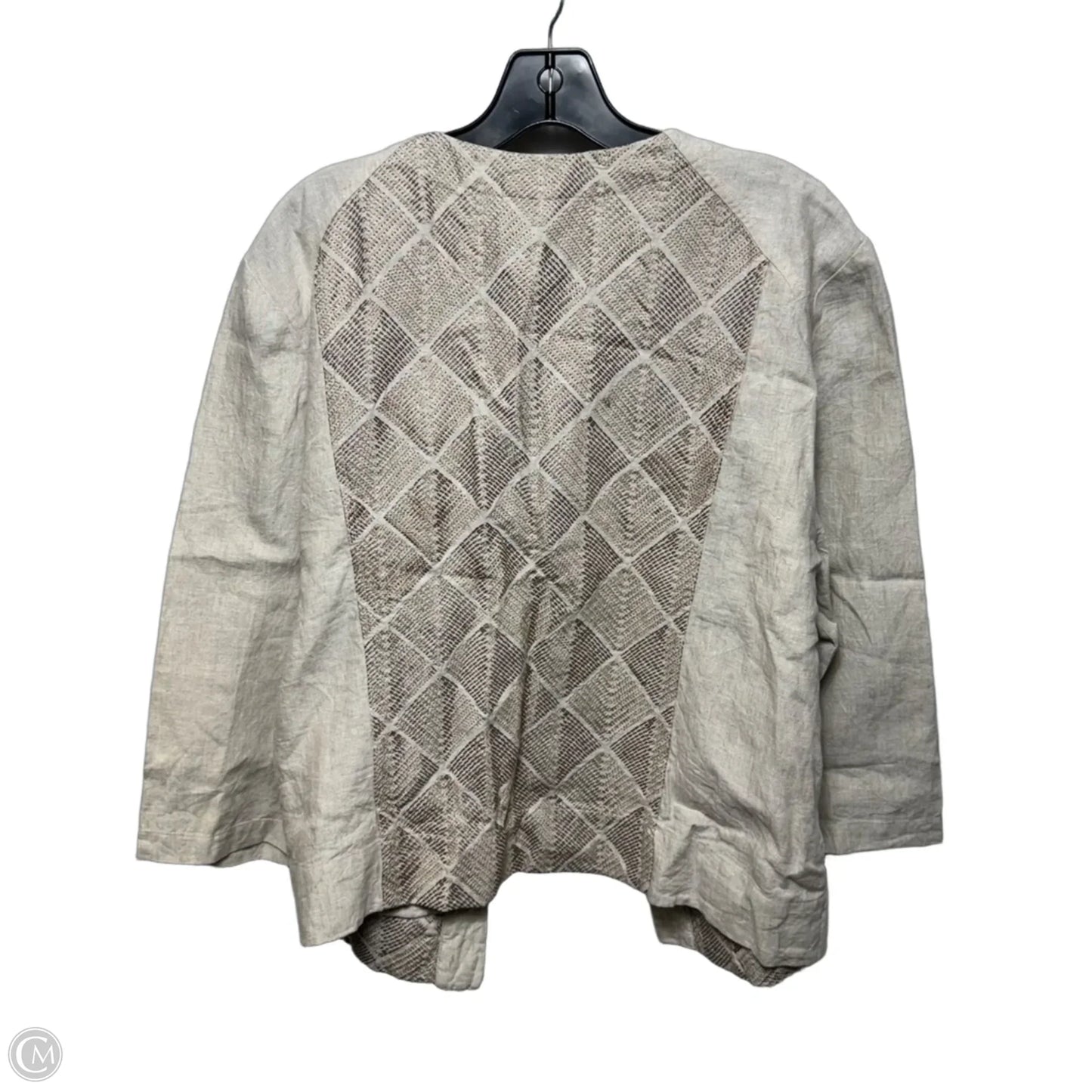 Linen Jacket Other By Chicos In Beige, Size: Xl