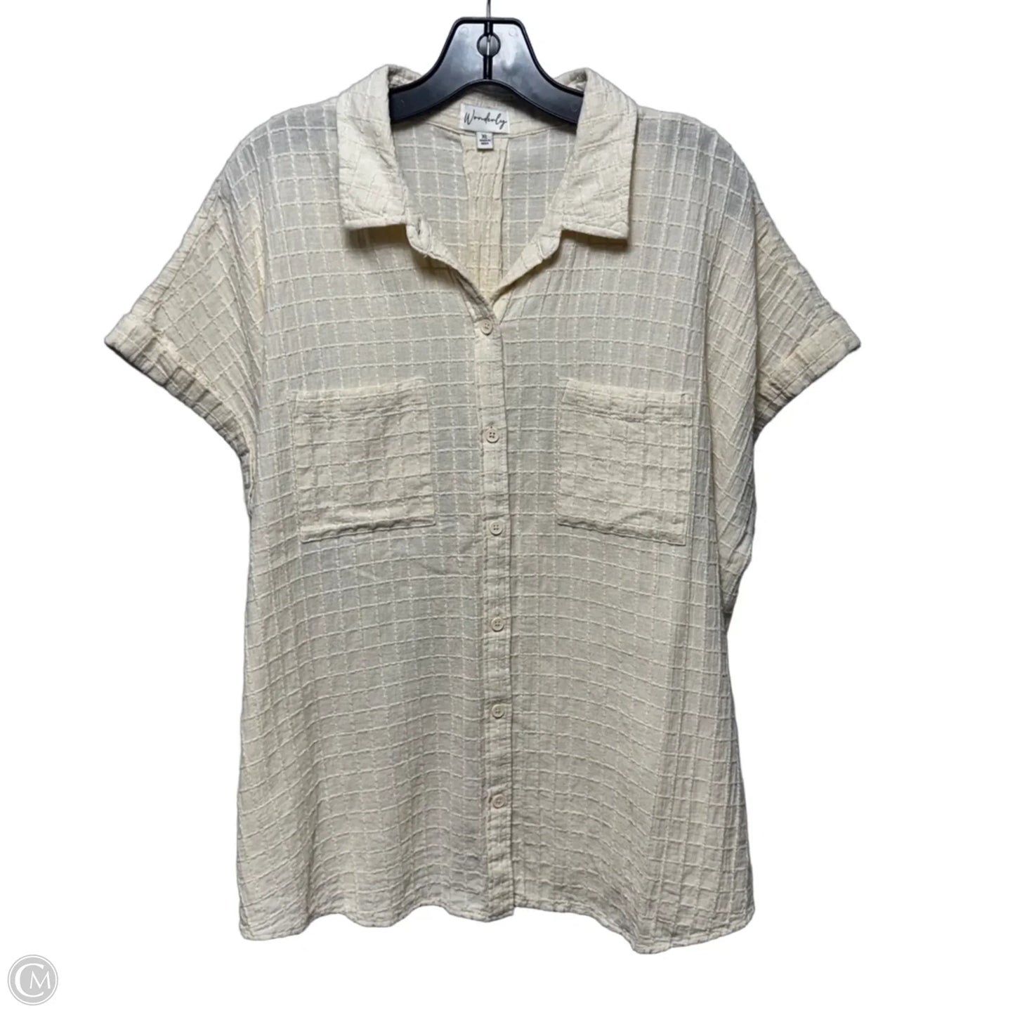 Top Sleeveless By Wonderly In Cream, Size: Xl