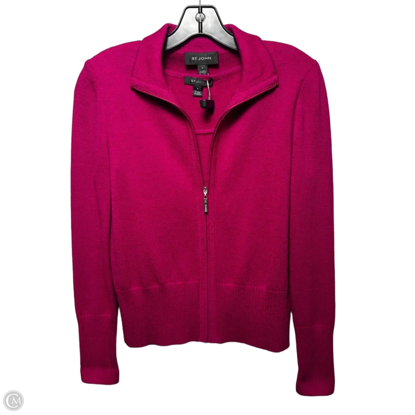 Knit Top & Jacket 2 Piece Set  By St. John In Pink, Size: S