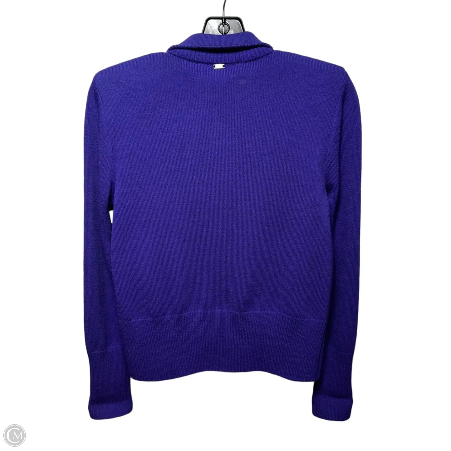 Knit Top & Jacket 2 Piece Set Luxury Designer By St John Collection In Purple, Size: S