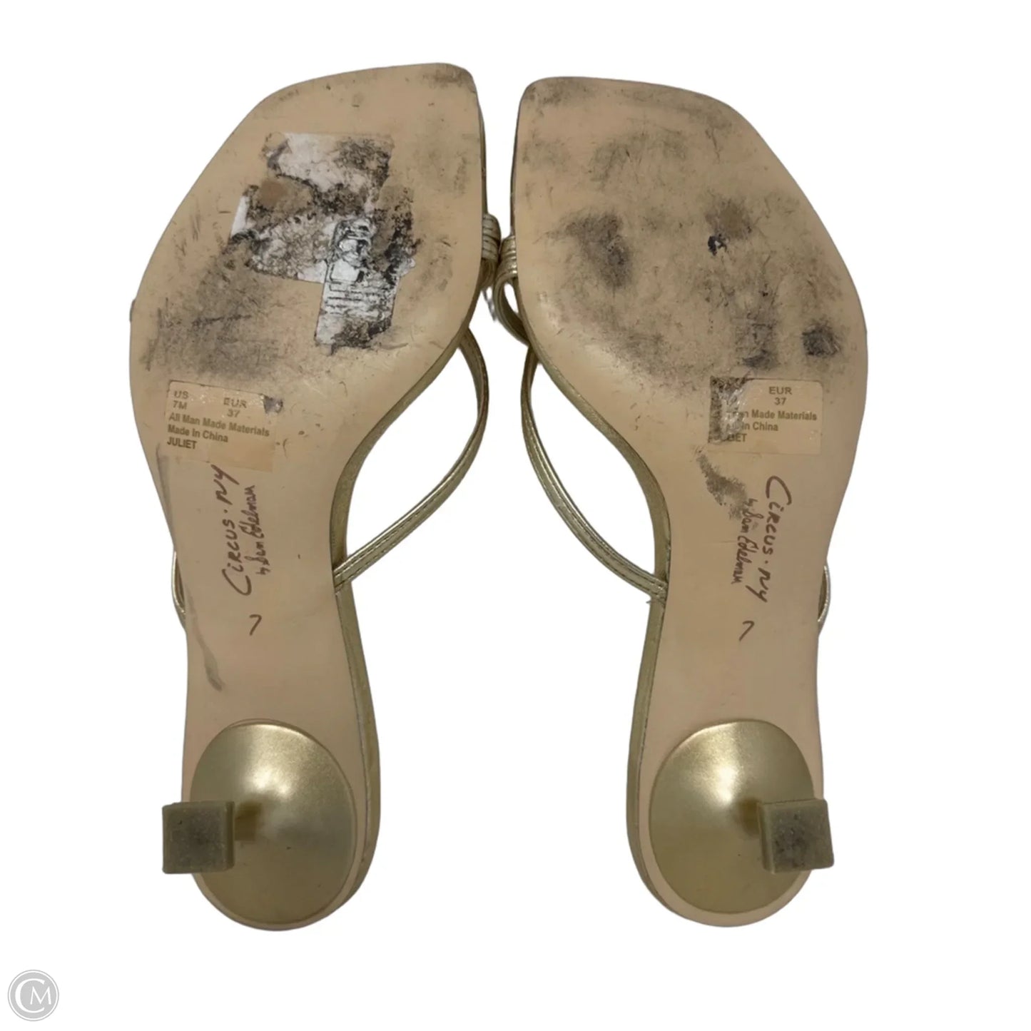 Strappy Sandals Heels Kitten By Circus By Sam Edelman In Gold, Size: 7