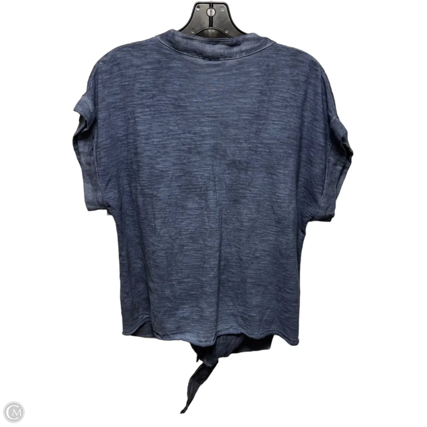 Melody Linen Top Short Sleeve By Scandal In Blue, Size: M