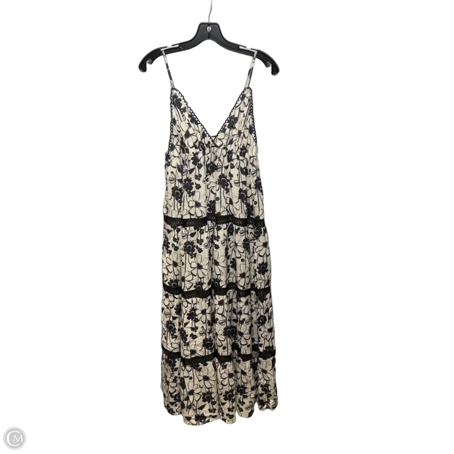 Dress Casual Maxi By Blue Tassel In Black & Cream, Size: S/M ESTIMATED