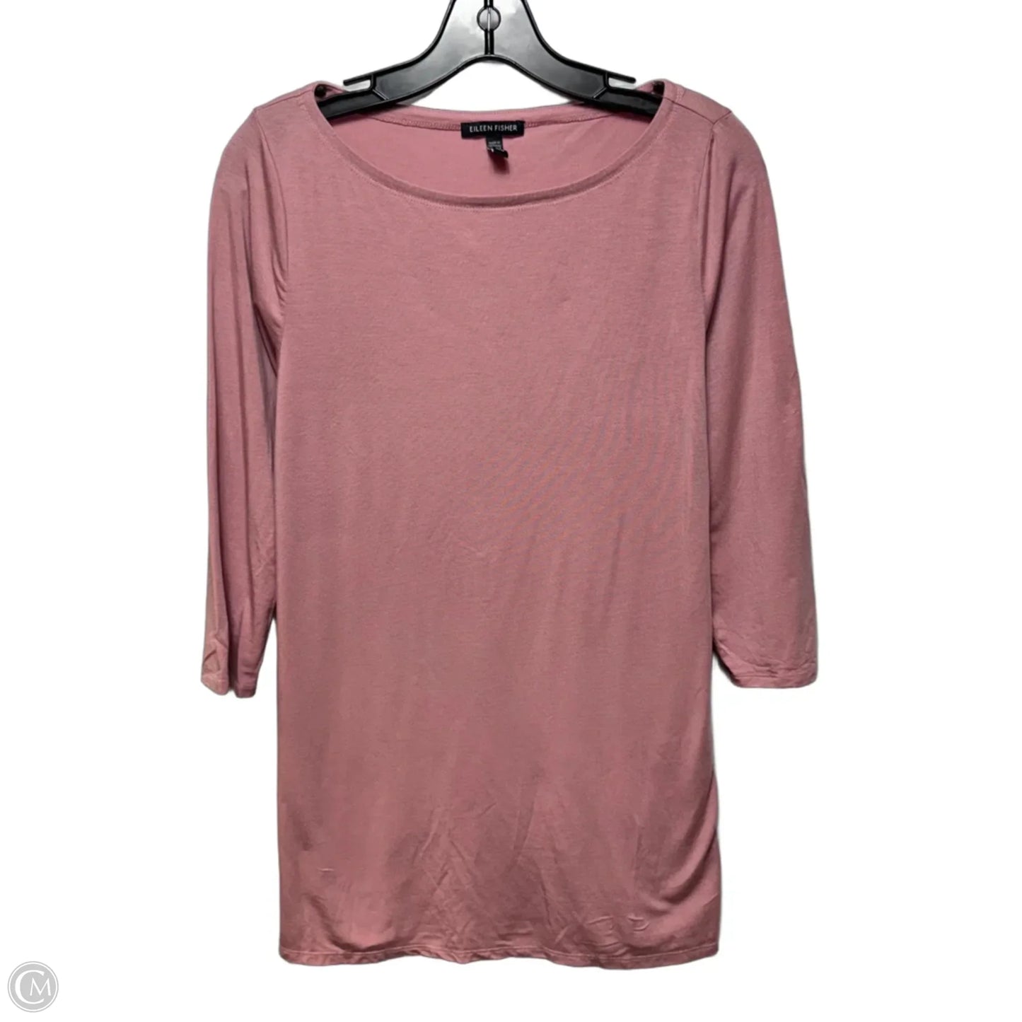 Tencel Top 3/4 Sleeve By Eileen Fisher In Pink, Size: Xs