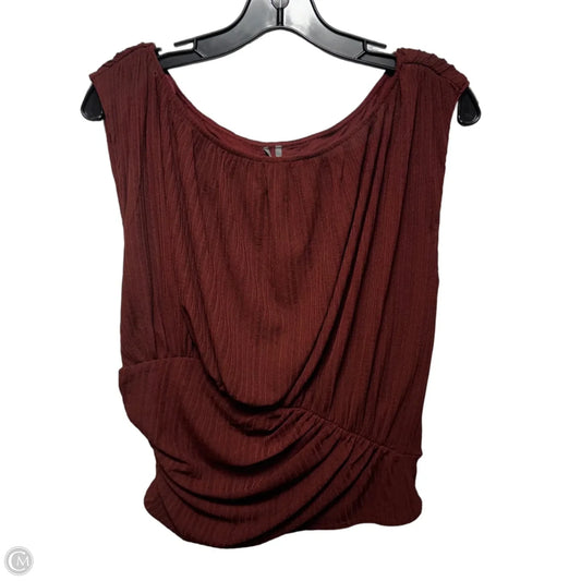 Top Sleeveless By Anthropologie In Brown, Size: L