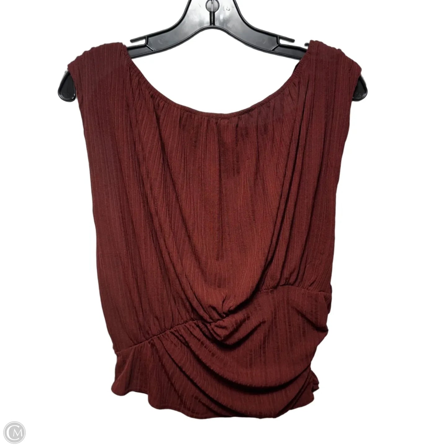 Gathered Waisted Muscle Tank Top By Anthropologie In Brown, Size: L