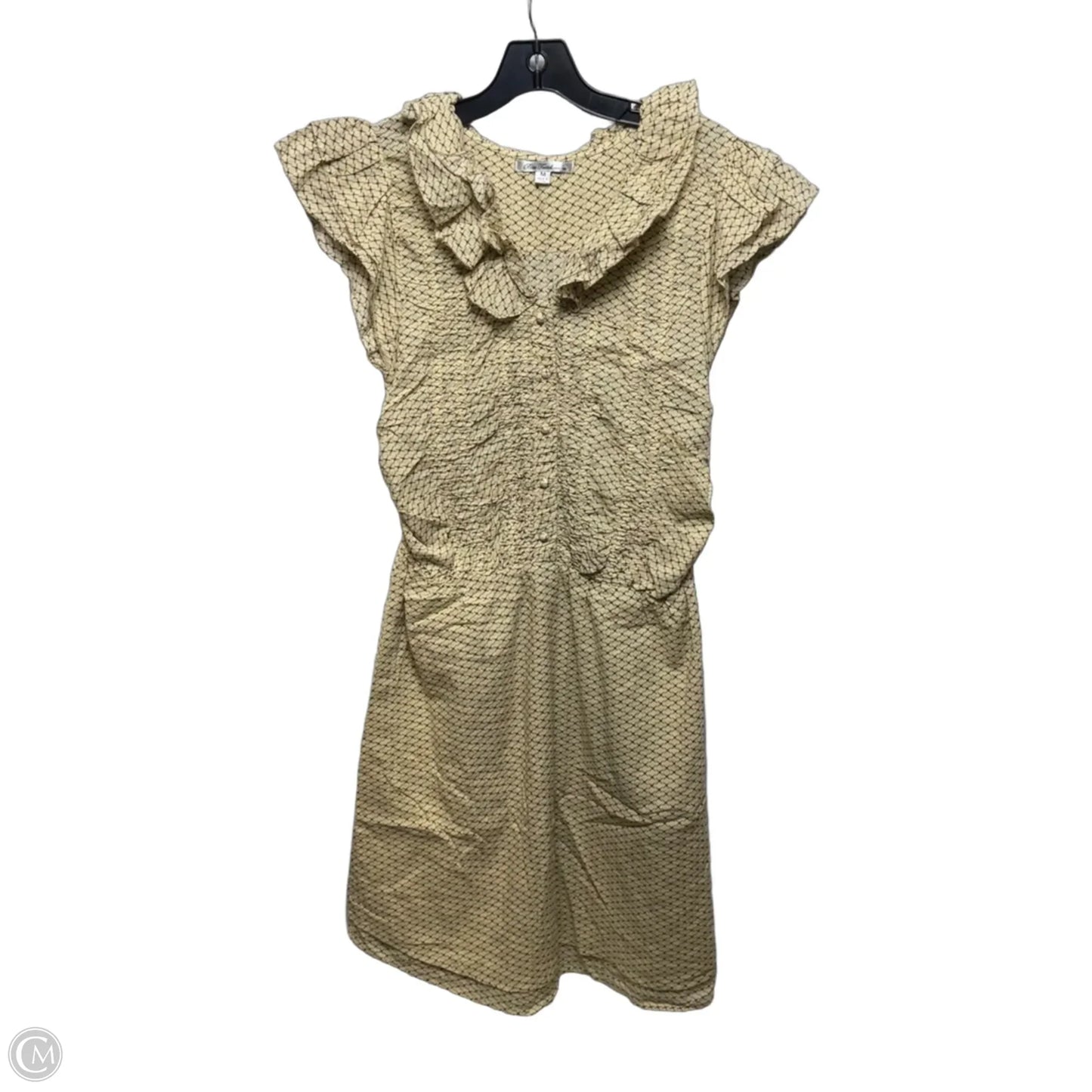 Dress Casual Midi By Blue Tassel In Brown & Cream, Size: M