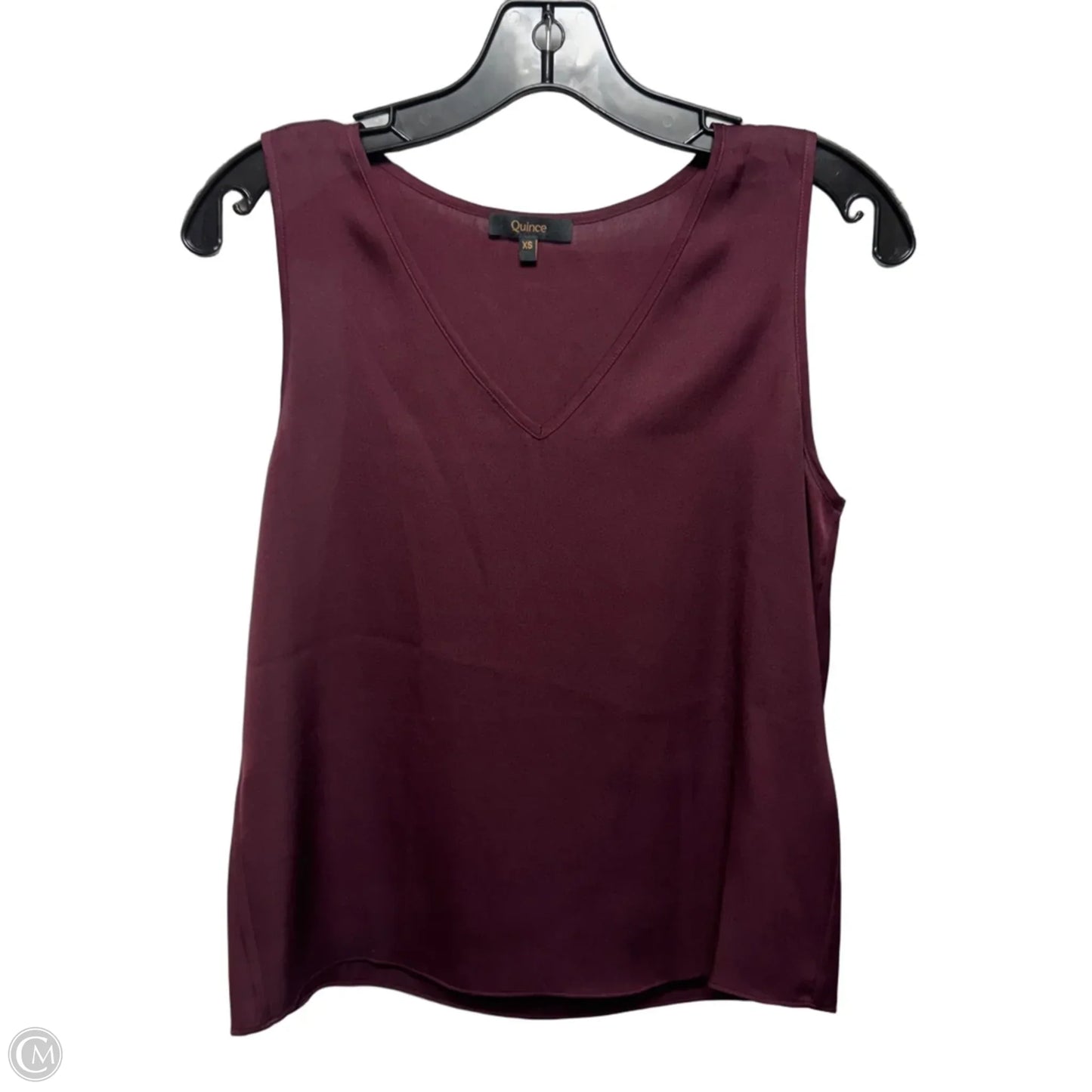 Silk Top Sleeveless By Quince In Maroon, Size: Xs