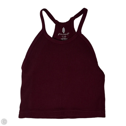 Ribbed Crop Athletic Tank Top By Free People In Red, Size: Xs